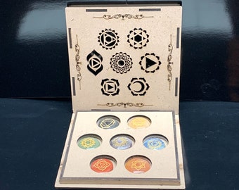 Healing Crystals and Stones Gift Set / Home Cleansing Wellness Box : 7 Chakra tumbles,