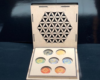 Seven chakra Healing Crystals Stones Gift Set - Home Cleansing Wellness Box : 7 Chakra activation