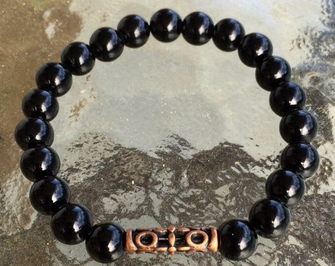 black onyx bracelet mens bracelet man bracelet reiki healing crystals and stones mala bracelet man bracelet, reiki healing, healing crystals
