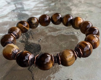 tiger eye bracelet mens bracelet mens jewelry dad birthday gift for men gift for grandpa christmas gifts for husband gifts for boyfriend him