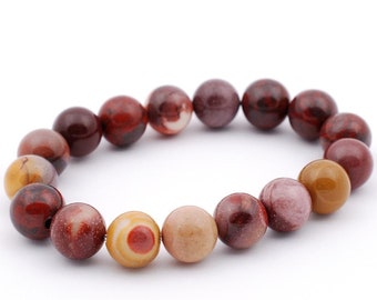 AAA Mookaite Jasper Bracelet-Tree of Life Healing Meditation Balance Stone Bracelet Spiritual Protection Inner Peace Anxiety Relief Bracelet