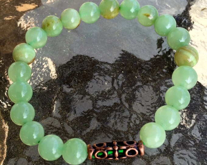 Aventurine beads Bracelet, Calming Bracelet, Wrist Mala, Chakra, Energized Bracelet, 8 mm, Prayer Beads, Healing Bracelet, Yoga beads