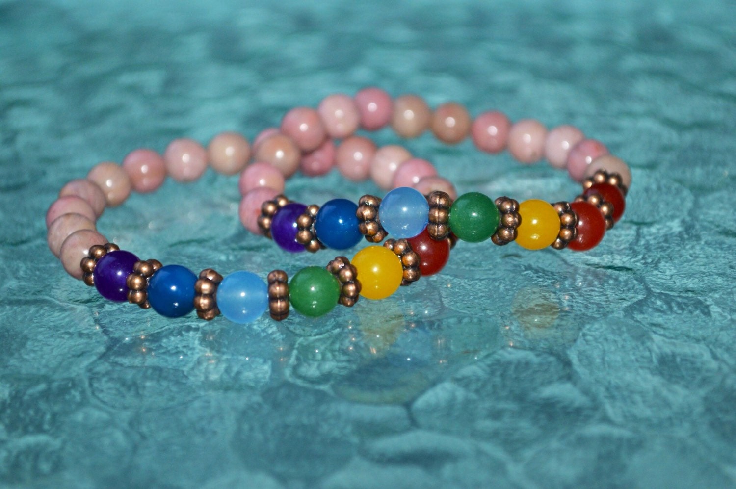 Multicolor Gemstone 7 Chakra Bracelet With Pixiu at Rs 200/piece in Kashipur