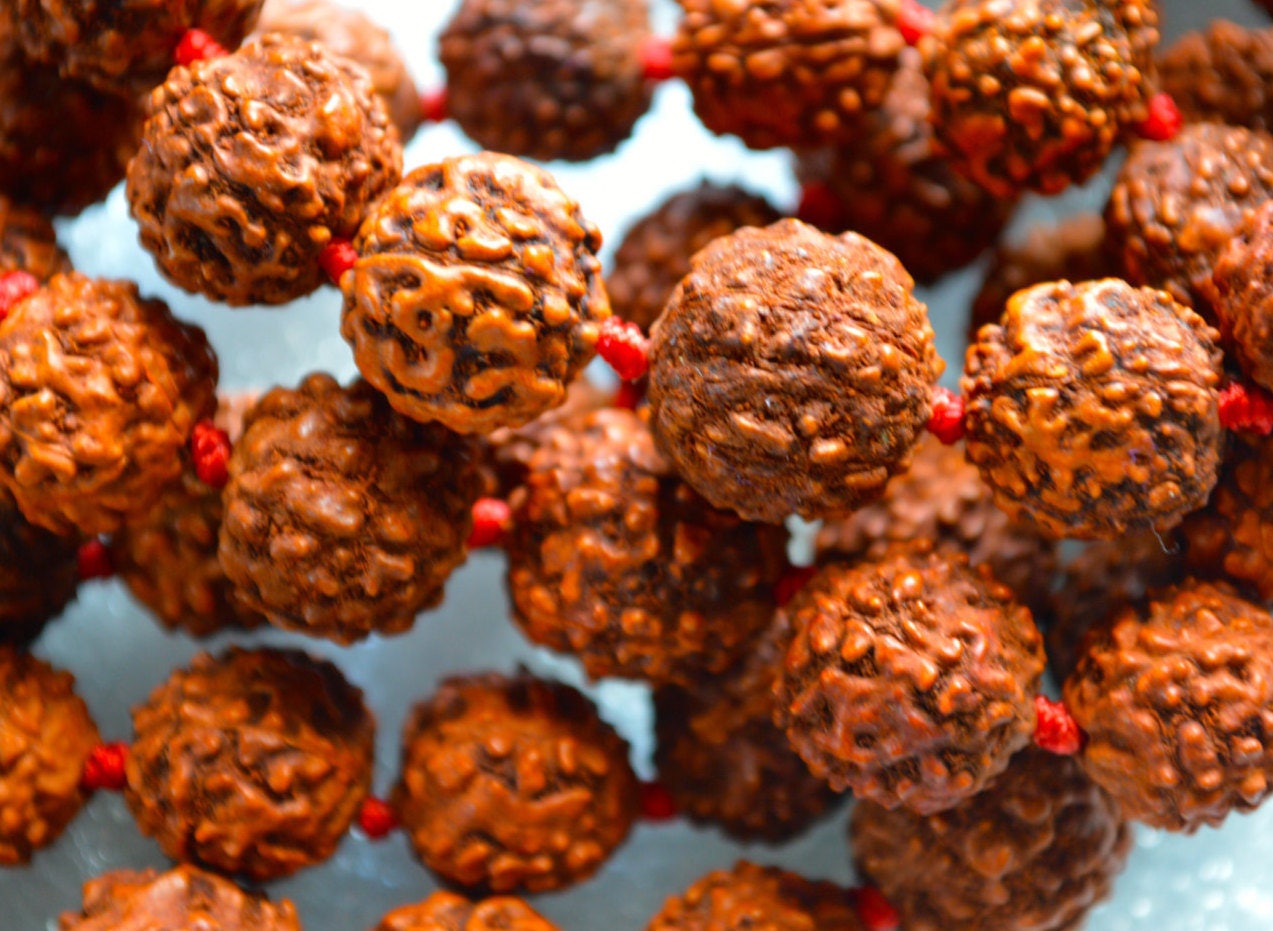 Hand Knotted Rudraksha Mala Beadssmall Shiva Tears Genuine Etsy UK