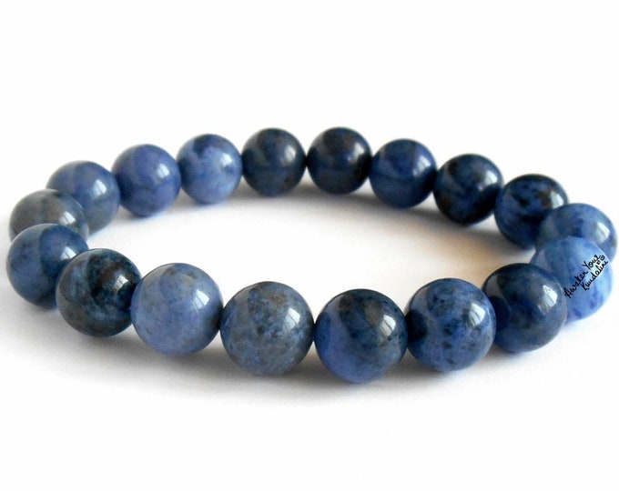 Dumortierite Beads Bracelet ||  Dumortierite Crystal Bracelet