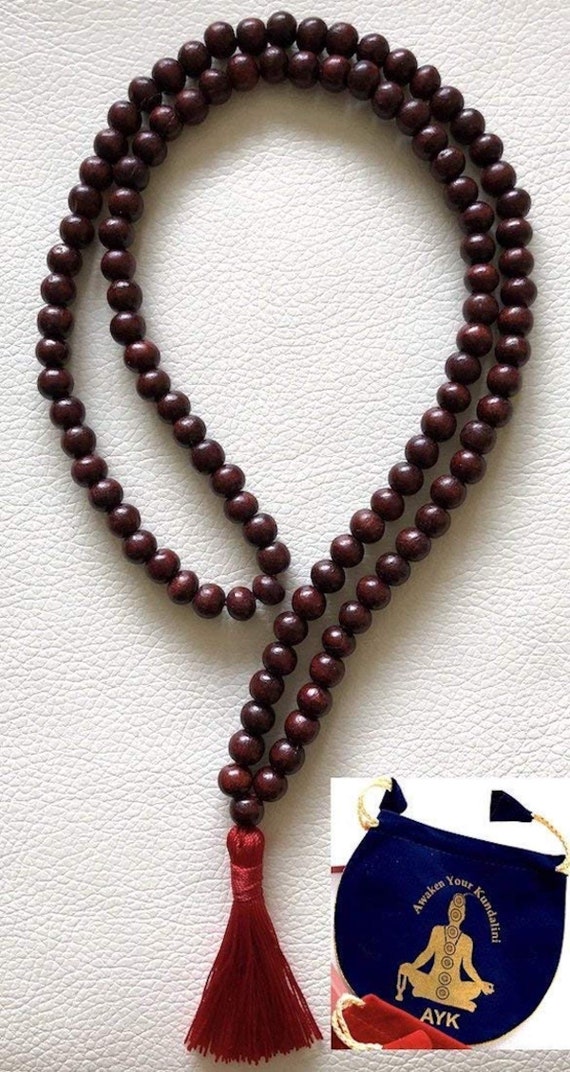 Rosewood Chakra Mala Necklace, Japa Mala, Wood Mala, Yoga Mala, Buddhist  Mala, 108 Prayer Beads, Om Mala, Spiritual Mala, Meditation Beads -   Canada