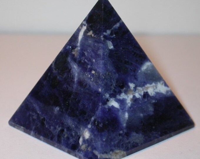 Sodalite Pyramid, Reiki Crystal Pyramid, Blue Sodalite, Focus Communication, Healing Crystal