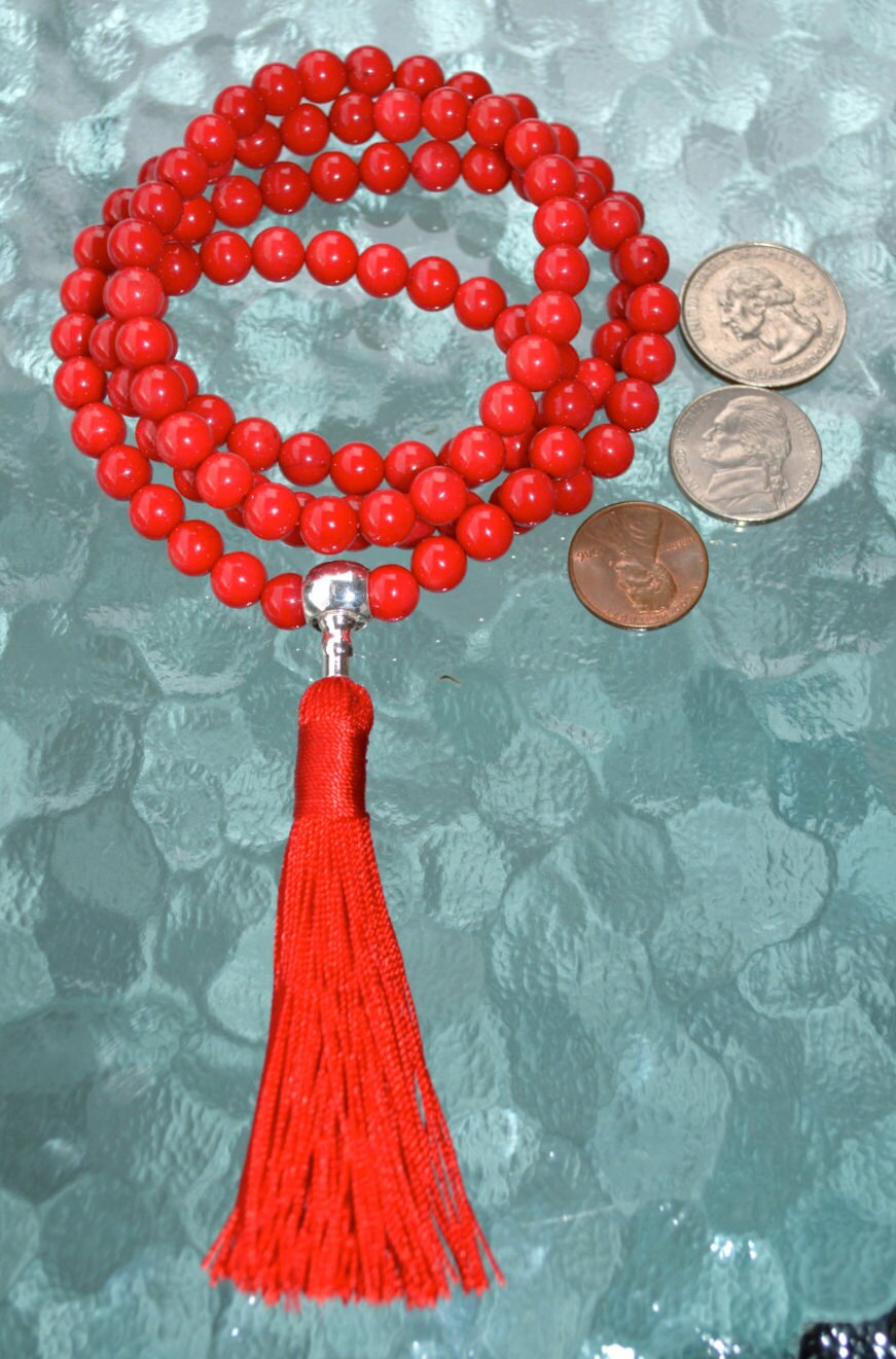 Red coral shop mala