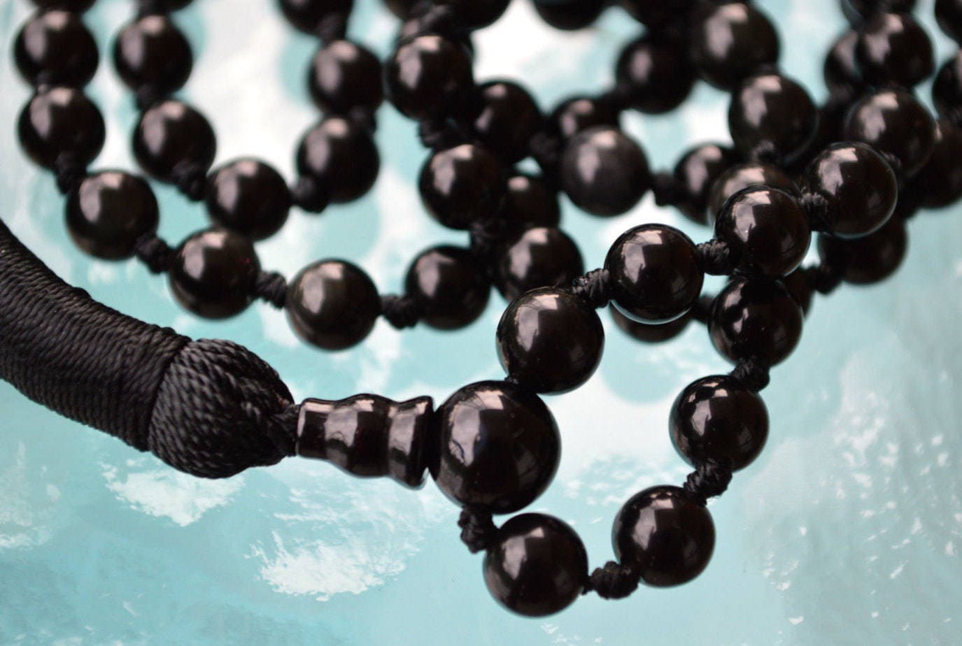 black tourmaline mala