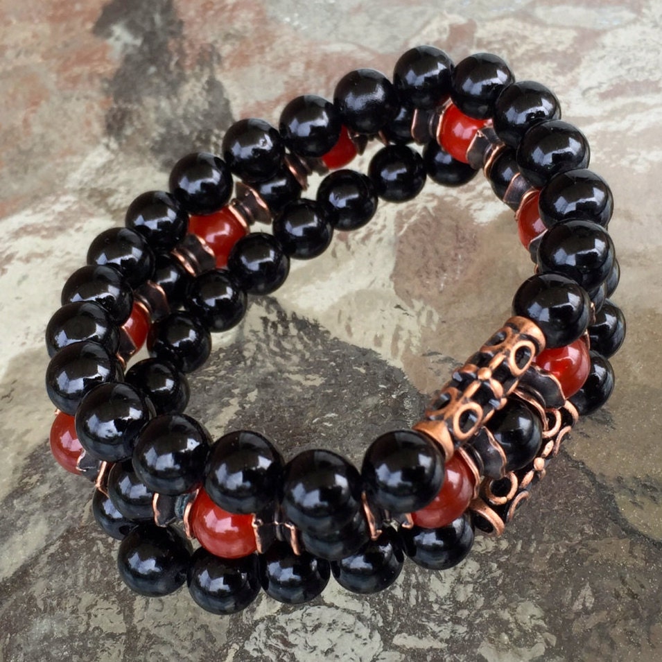 Carnelian and shop black tourmaline