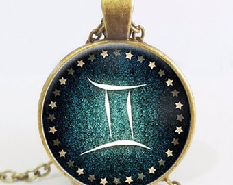 Zodiac Necklace, Zodiac Jewelry, Zodiac Sign, Handmade Jewelry, Coin Pendant, Personalized, Custom Jewelry, Gifts for Her, Birthday Gift