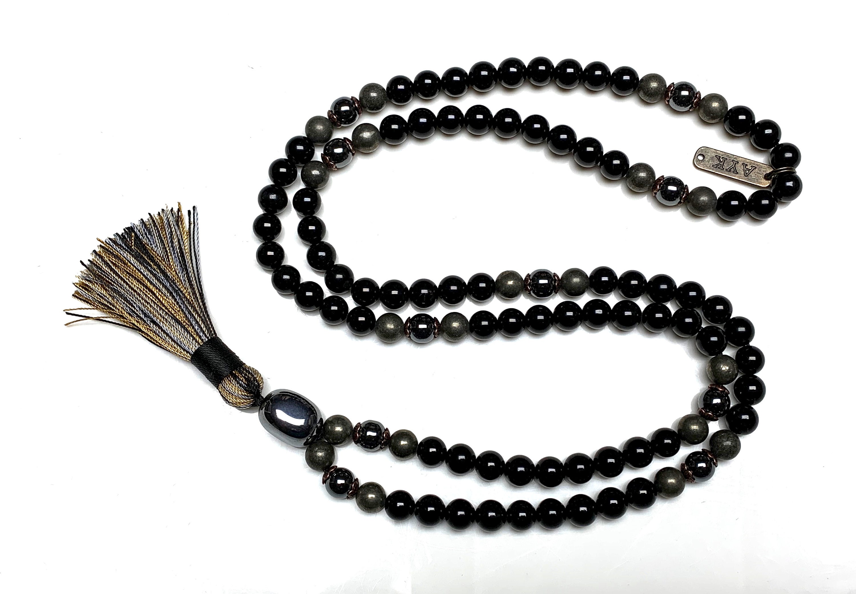  108 Beads Healing Mala Necklace Pearl Mala Meditation Mala Japa  Mala Prayer Beads Gemstone Mala Beads Mala Bead-Meditation Mala Clear  Negativity -I-5243 : Clothing, Shoes & Jewelry