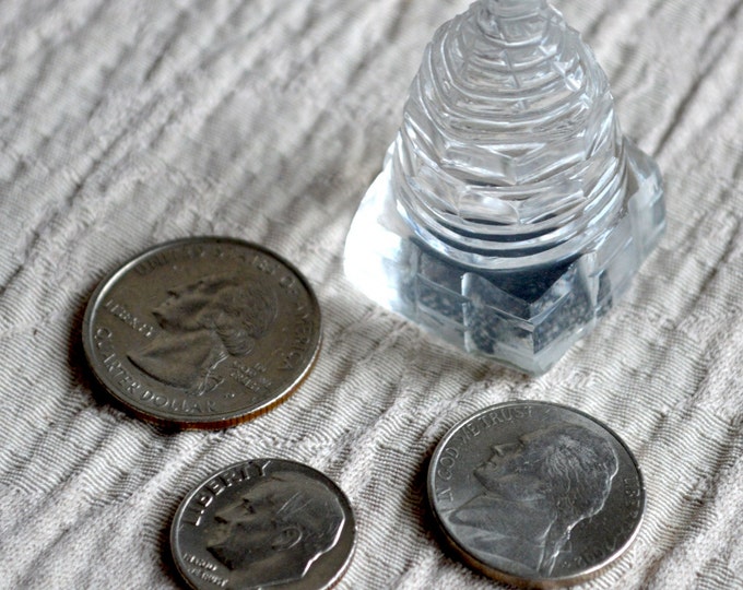 Sri Meru Yantra shree yantra Quartz crystal -Energized Handcrafted-For Spiritual powers Vaastu & inner Dosha enormous wealth and prosper