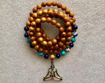 Third Eye Chakra - Mala Beads - 108 Mala Beads - Prayer Beads - Wrap Mala - Wrist Mala - Gift For Her - Gift for Girls - Yoga Gift - Calm