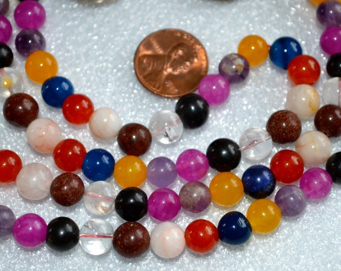 108 Navratan 9 Planets Handmade Chakra Mala Beads Necklace -Blessed Karma Nirvana Meditation 8 mm Prayer Bead For Awakening Chakra Kundalini