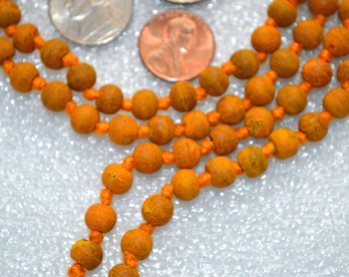Haldi mala necklace Turmeric seed beads Japa Mala Beads Necklace Energized Nirvana Meditation 108 Prayer Beads For Awakening Chakra Kundalin