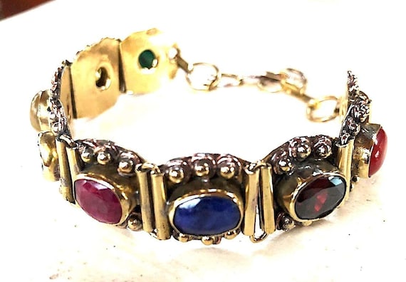 Navaratna Bracelet - Bracelets - Gold