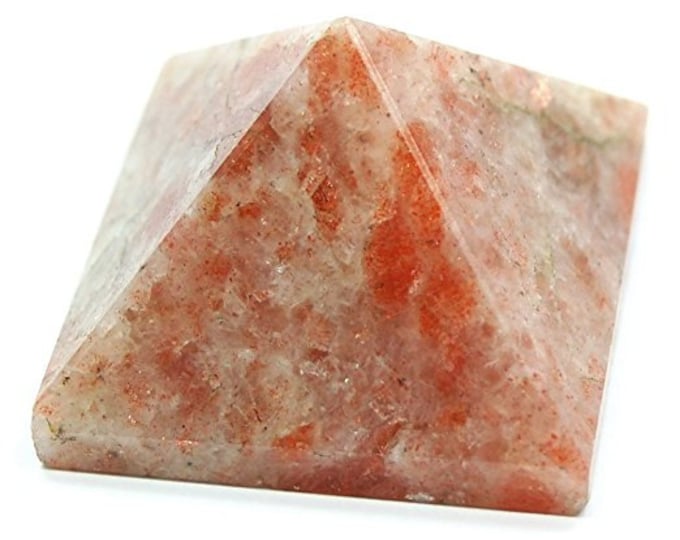 Sunstone Pyramid, Reiki Crystal Pyramid, Orange Sunstone, Solar Plexus Chakra