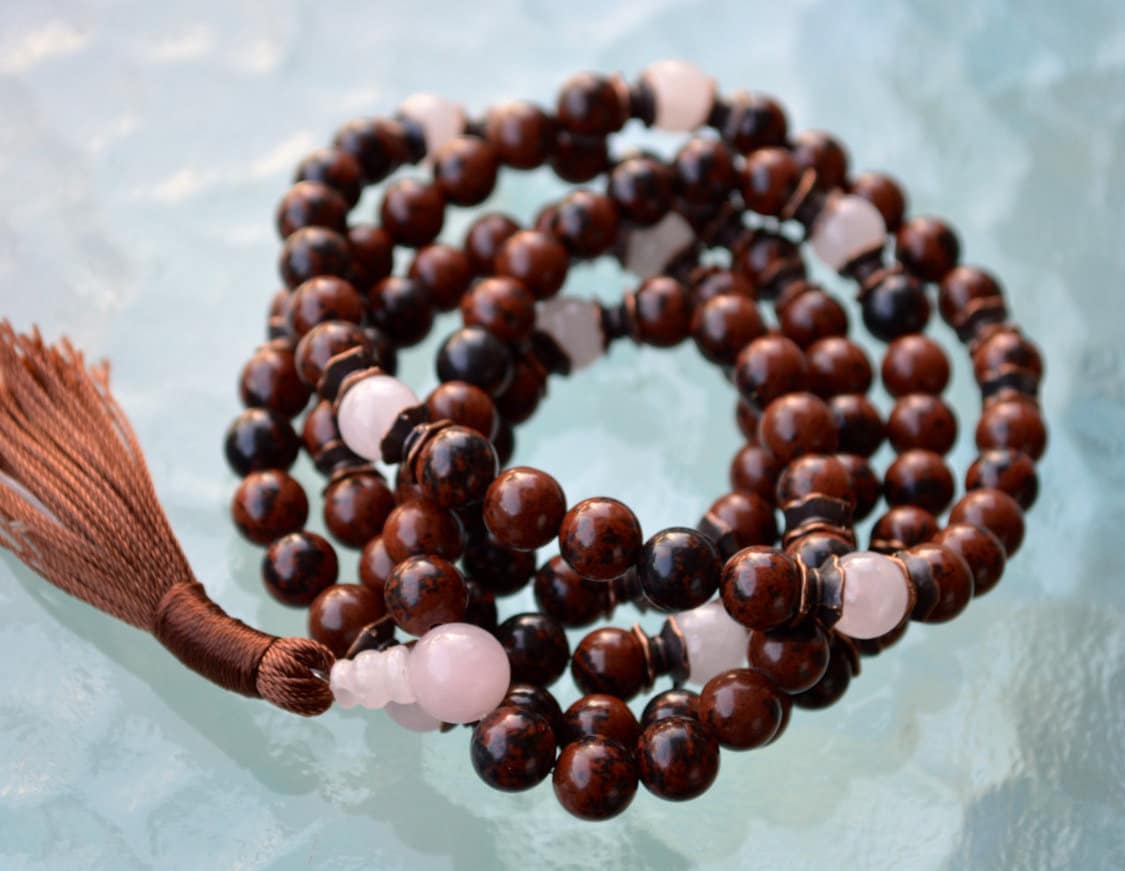 Rose quartz shop mala beads meaning
