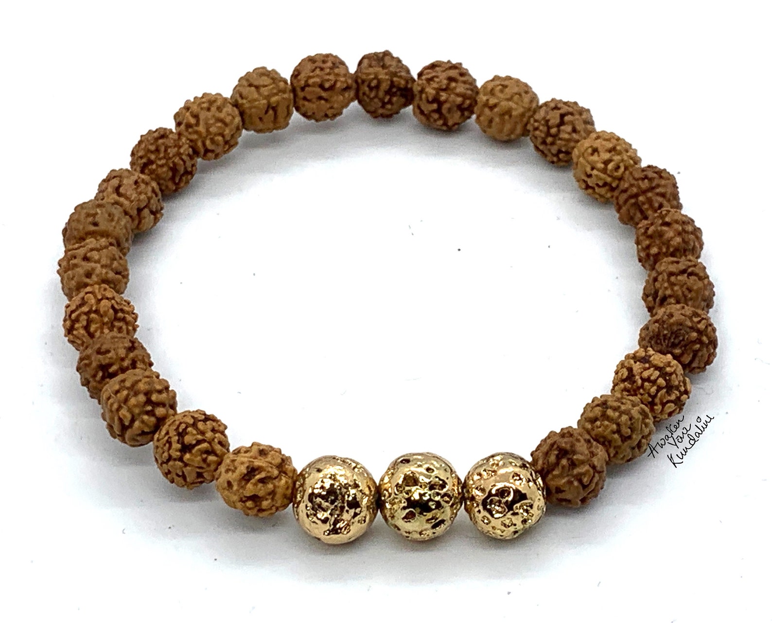 Handmade Rudraksha Mala Beads Bracelet Small Shiva Tears Etsy