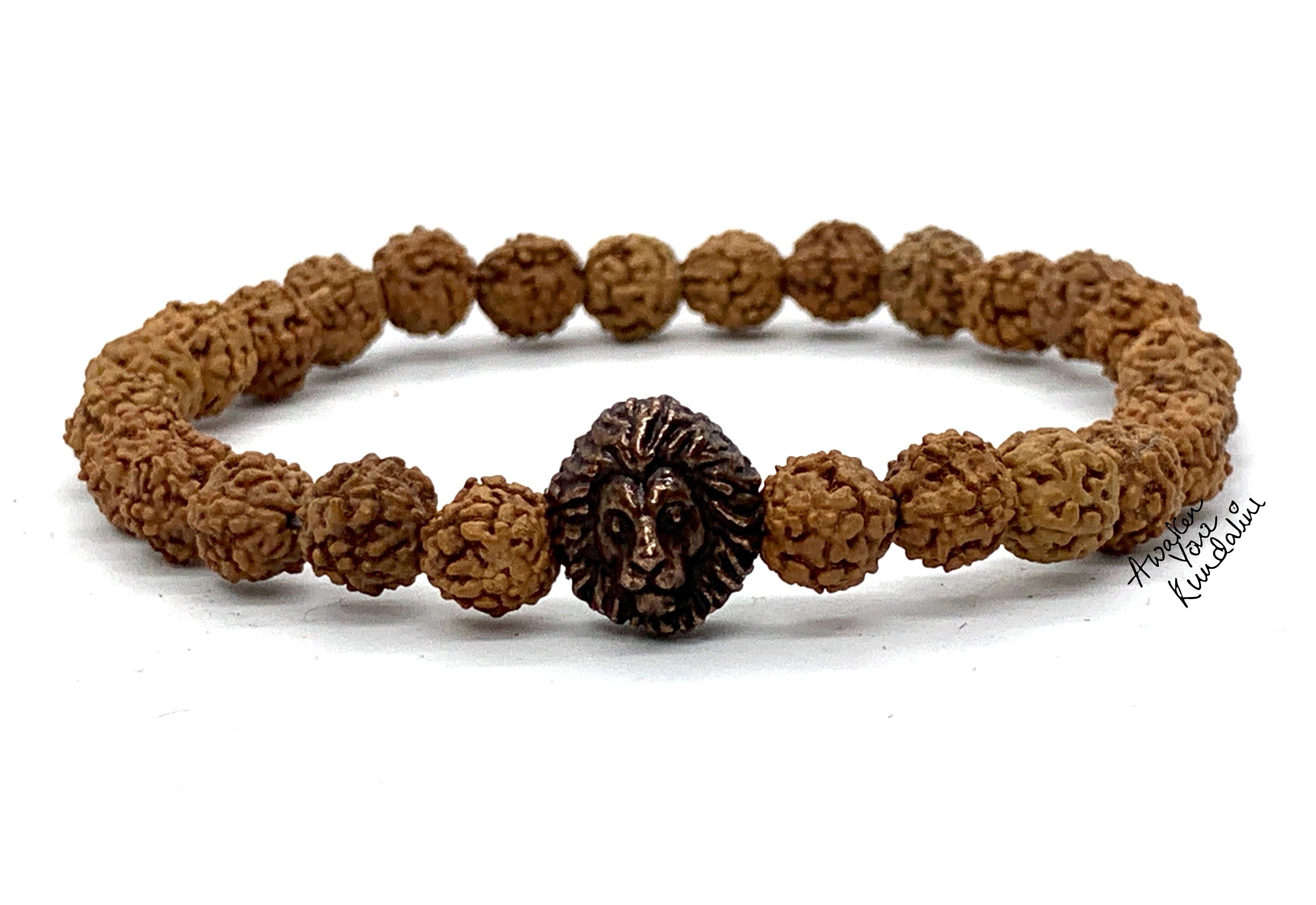 Handmade Rudraksha Mala Beads Bracelet, Small Shiva Tears: Genuine ...