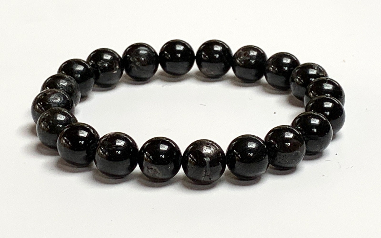 AAA Grade 10 mm Apache tears Mala Beads Bracelet, Grief Support