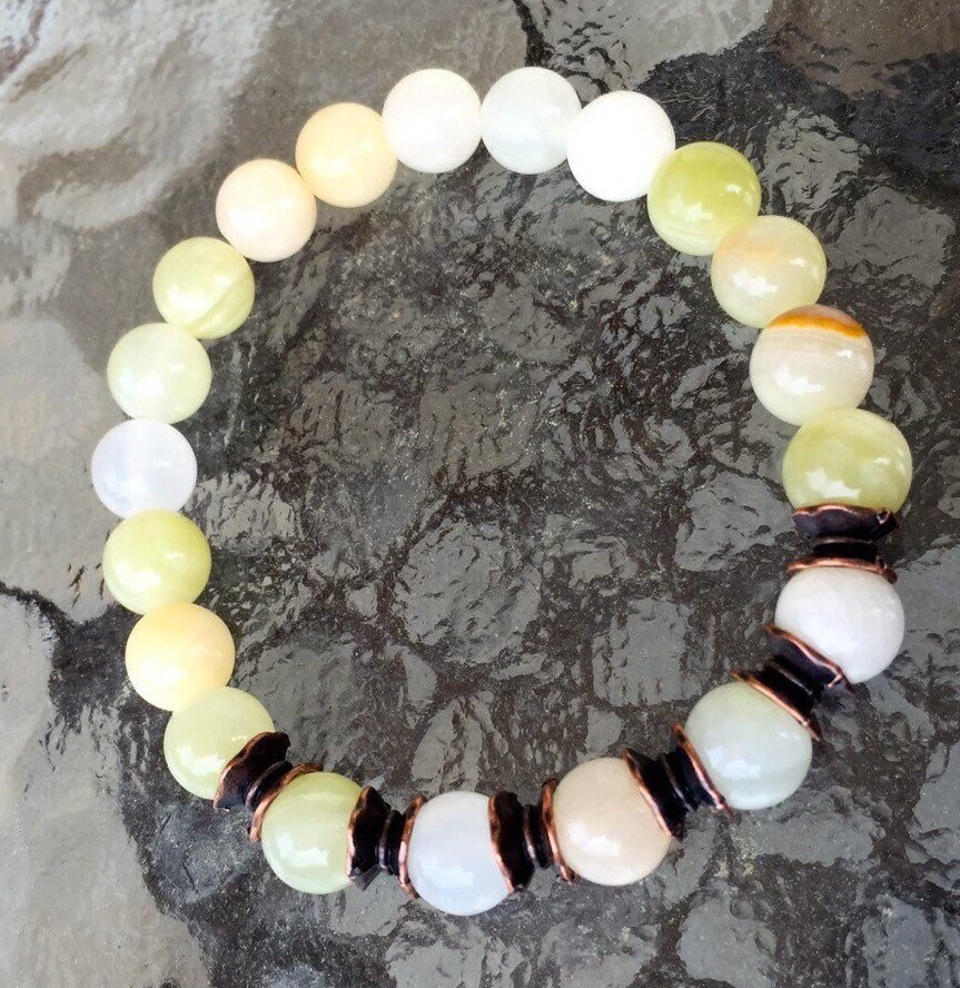 108-Bead Aventurine Wrist Mala handmade