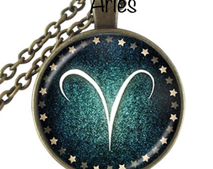 Bronze Zodiac Pendants Necklace, Celestial Jewelry,BIRTHSTONE Pisces,Aries,Taurus,Gemini,Cancer,Leo,Virgo,Libra,Scorpio,Mothers Day Gift ide