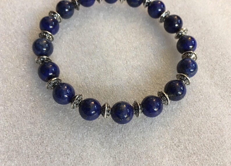 lapis mala beads
