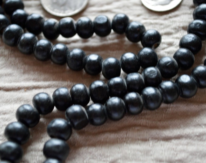 Tulsi Holy Basil Black Mala Necklace - Buddhist Prayer Japa Karma 108 Bead - Nirvana Meditation Rosary Awakening Chakra KundaliniChristmas