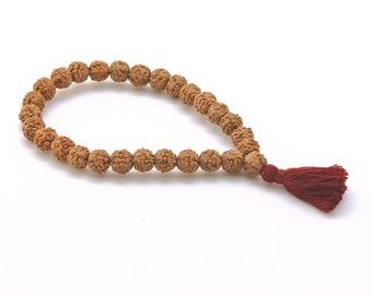 Energized Natural Rudraksha Mala beads bracelet, Rudraksha, Stretch Wrist bracelet, Mala Beads, Healing Bracelet - Blessed & Energized
