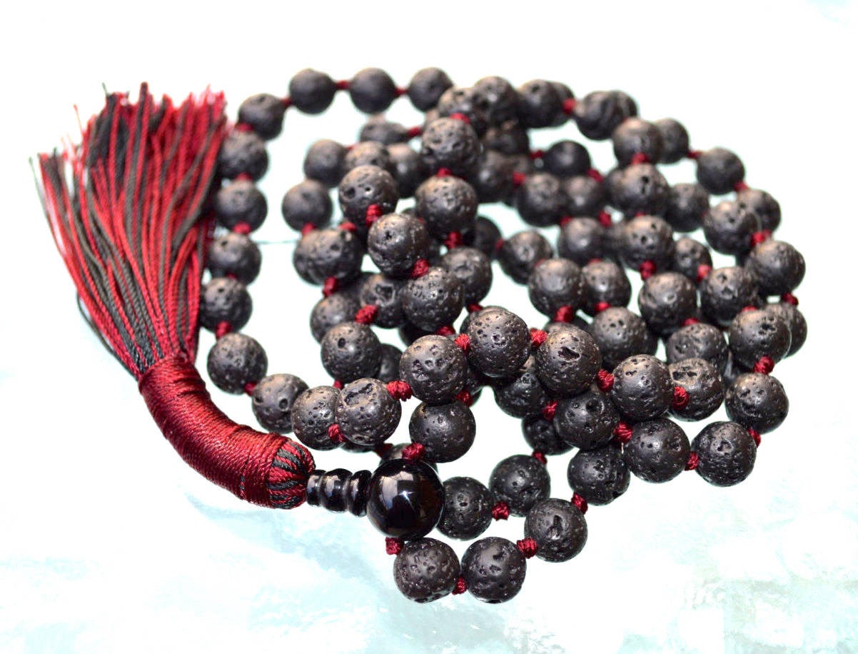 Black 2024 mala necklace