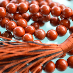 Root Chakra healing Red Jasper Mala beads Grounding, Stability, Physical need, Aids Sexual life, Security, Survival,Manifestation, Centering image 4