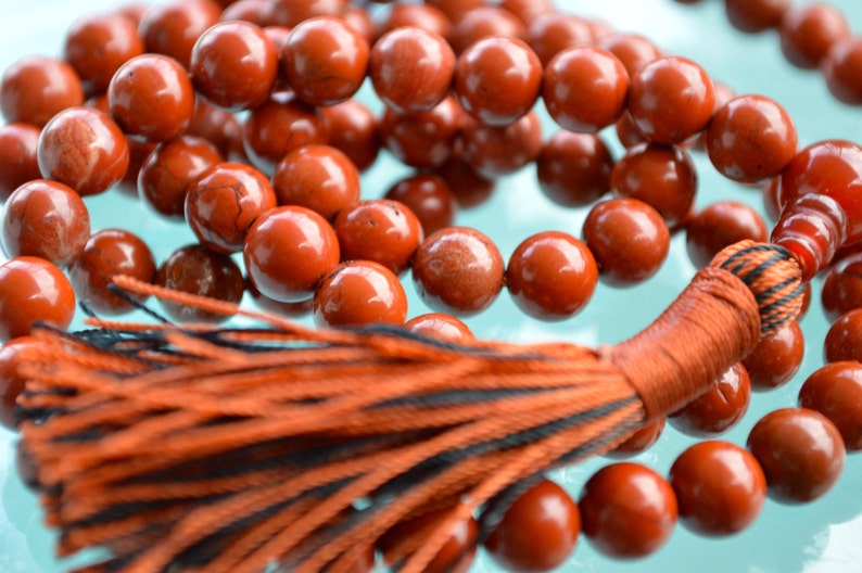 Root Chakra healing Red Jasper Mala beads Grounding, Stability, Physical need, Aids Sexual life, Security, Survival,Manifestation, Centering image 4