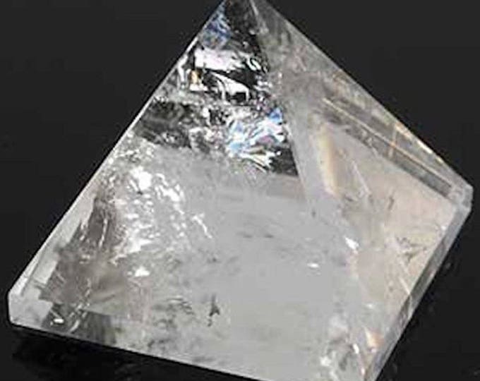 Nirvana Crystal Clear Quartz Pyramid - Reiki Charged Healing Crystal for Energy and Harmony Approx. 1.75"-2"||  Crystal Balancer Pyramid