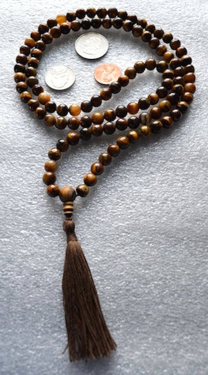 Mala Beads, 108 Prayer Beads, Gemstone & Wood Mala Necklaces