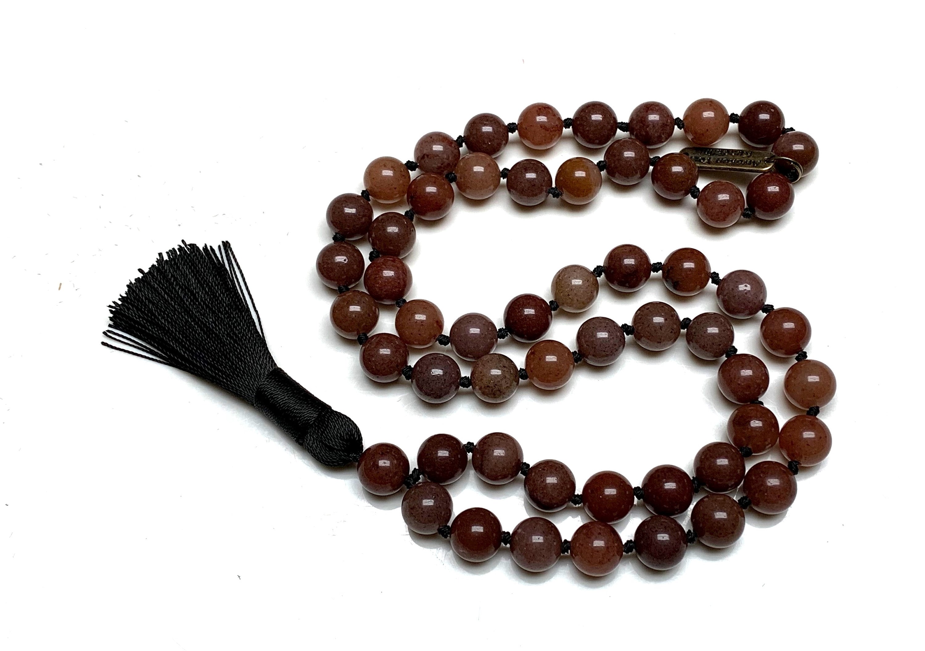 Rebalance 108 Knotted Meditation Mala With Cotton Tassel 