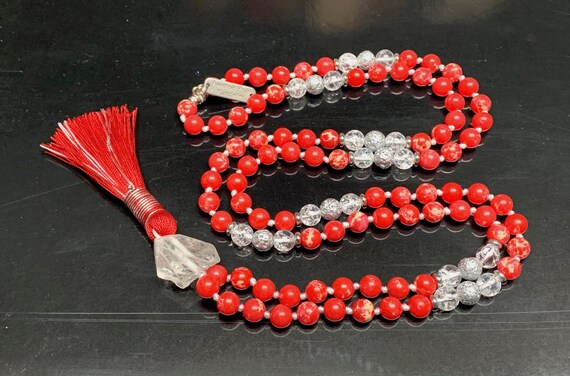 8mm Red Sea Sediment Rock Bracelet Necklace, Christmas bracelet Necklace