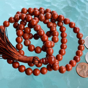 Root Chakra healing Red Jasper Mala beads Grounding, Stability, Physical need, Aids Sexual life, Security, Survival,Manifestation, Centering image 5