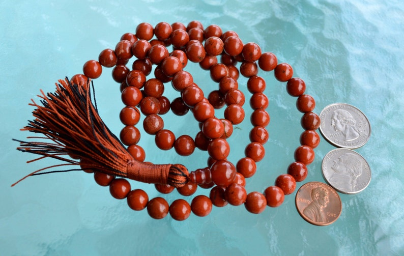 Root Chakra healing Red Jasper Mala beads Grounding, Stability, Physical need, Aids Sexual life, Security, Survival,Manifestation, Centering image 5
