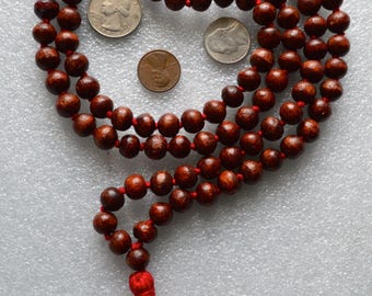 Rare 10mm Bodhi Buddha Prayer Beads Hand Knotted Mala Necklace - Energized Karma Nirvana Meditation 108 Beads For Awakening Chakra Kundalini