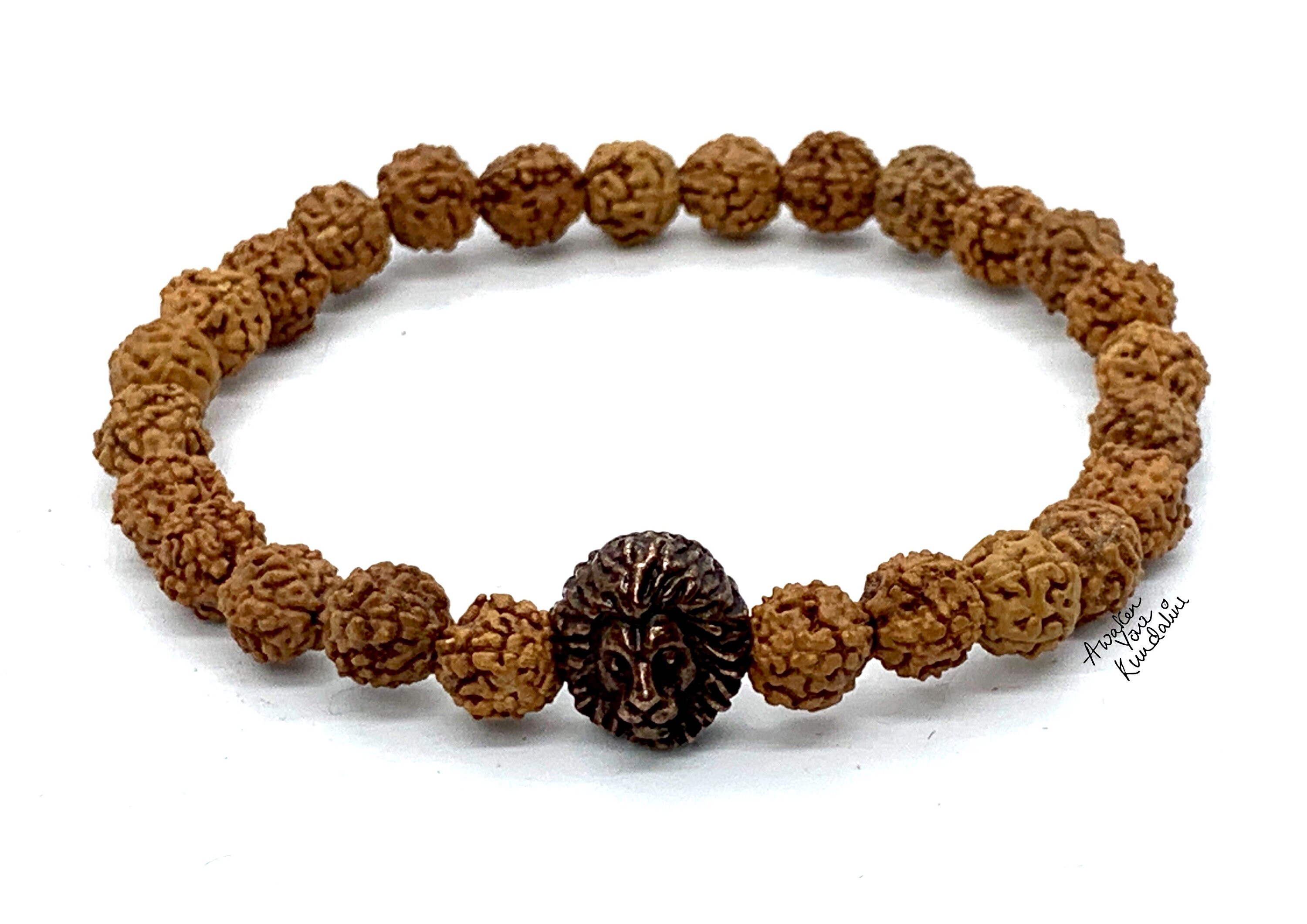 Handmade Rudraksha Mala Beads Bracelet, Small Shiva Tears: Genuine ...