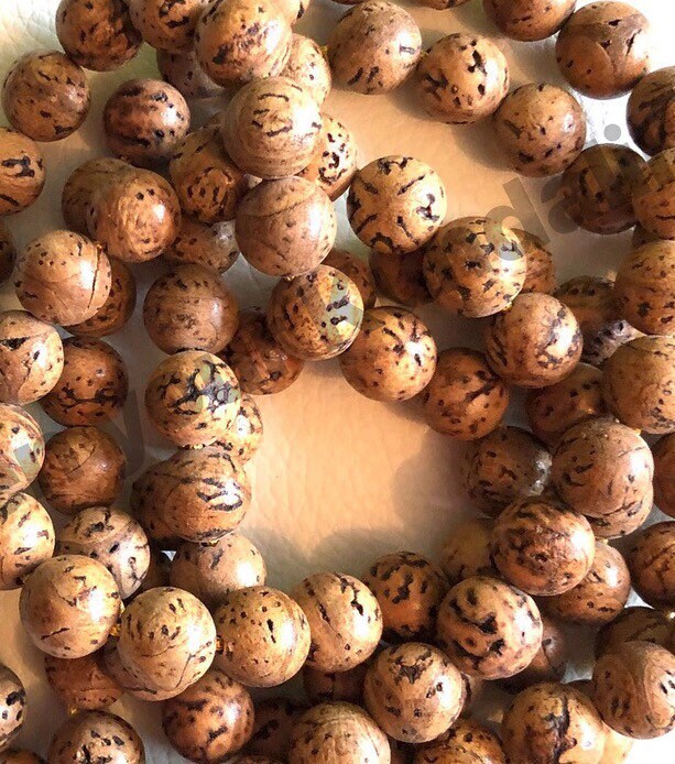 108 Bodhi Seed Beads Mala Nepal Wood Organic Necklace Jewelry