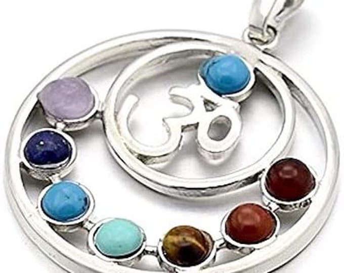 Chakra Crystals Necklace, Healing Necklace, 7 Chakra Pendant Necklace, Yoga Gift for Her, Boho Rainbow Lariat Necklace, Balancing Chakras