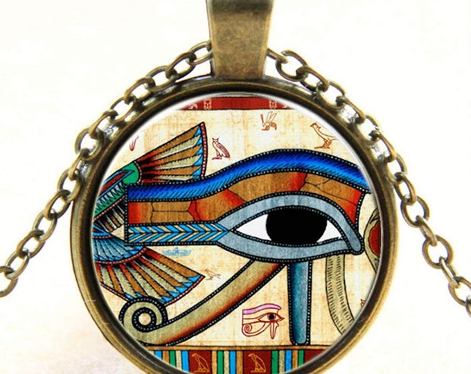 Egyptian Eye of Ra Pendant / Ancient Kemet / Eye of Ra Necklace / God Ra / Egyptian Jewellery / 24 inch chainChristmas