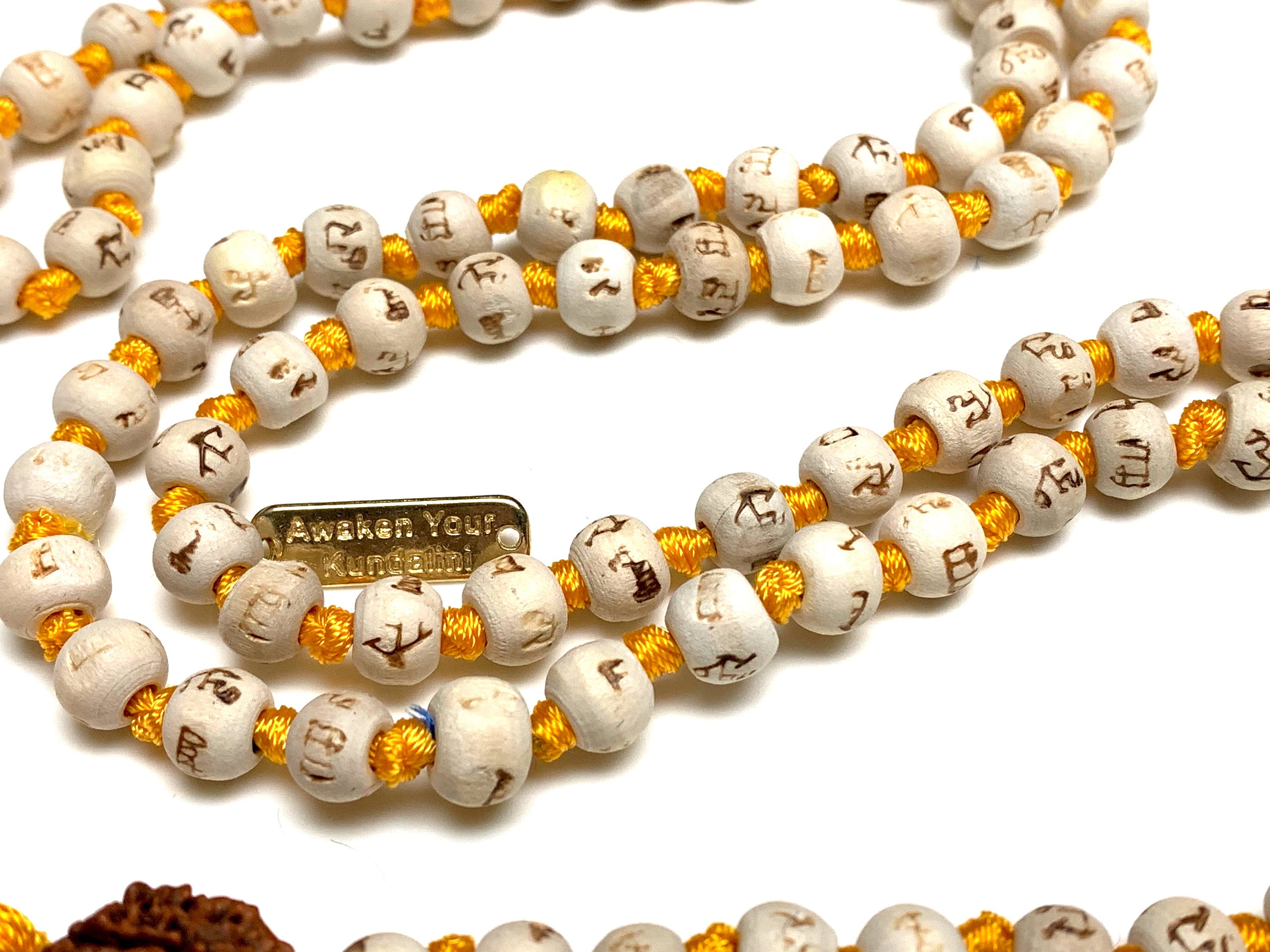 8 mm Tulsi Holy Basil Hare Rama Krishna Hand Knotted Mala Beads Necklace  Energized Karma Nirvana Meditation 108 1 Beads For Awakening Chakra