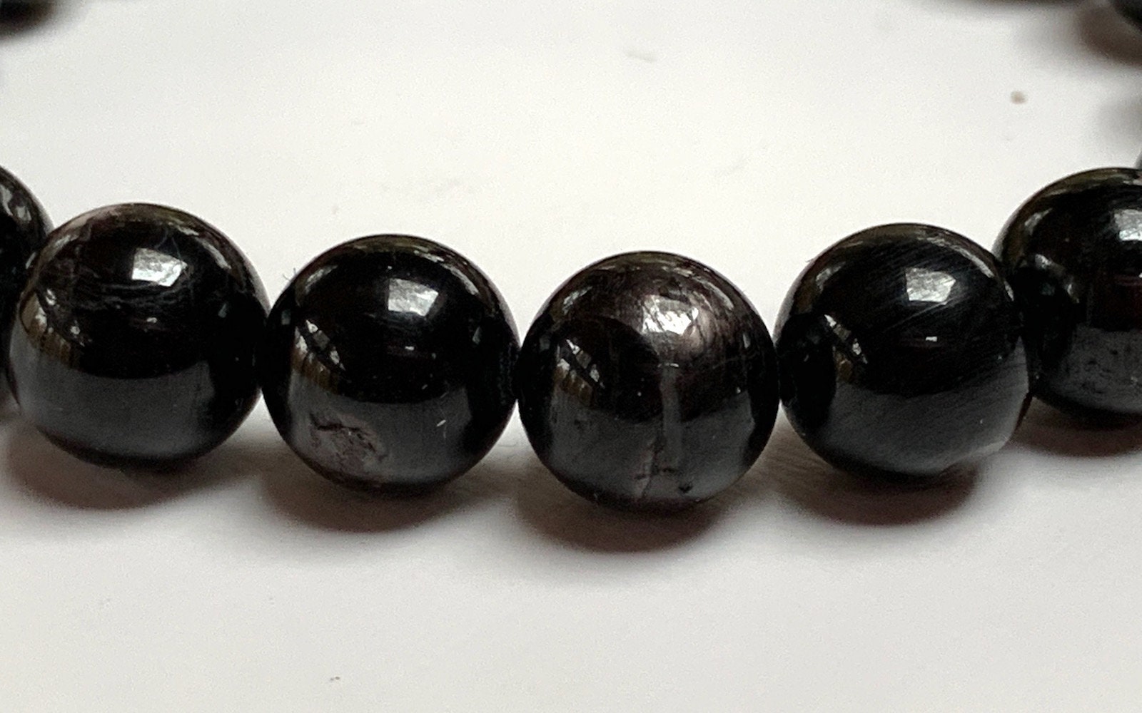 AAA Grade 10 mm Apache tears Mala Beads Bracelet, Grief Support