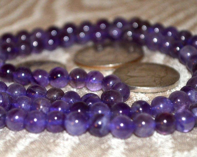 Purple Amethyst Handmade Mala Beads Necklace -Blessed Energized Karma Nirvana Meditation 8mm 108 Prayer Beads For Awakening Chakra Kundalini