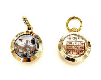 Rahu Yantra kavach Amulet rahu raksha Kavach Pendant Rahu dosh dosha nivaran yantra - Remedy for planet Uranus, Gifts For Him