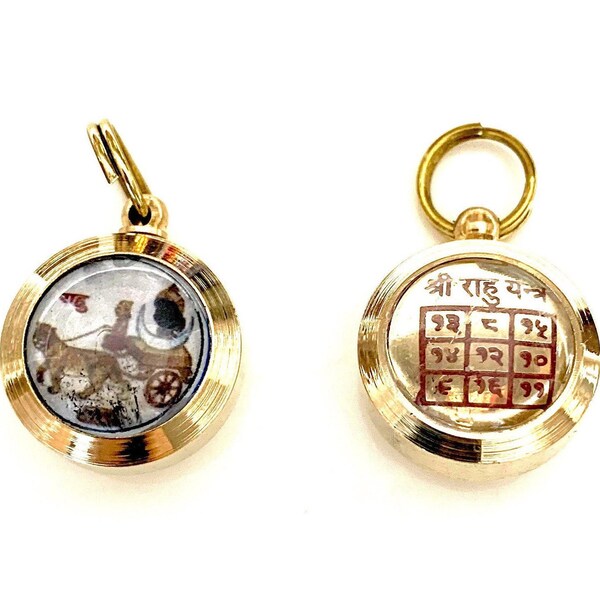 Rahu Yantra kavach Amulet rahu raksha Kavach Pendant Rahu dosh dosha nivaran yantra - Remedy for planet Uranus, Gifts For Him